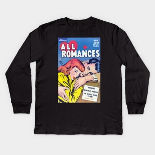 All Romances Vintage Comic Book Cover Kids Long Sleeve T-Shirt